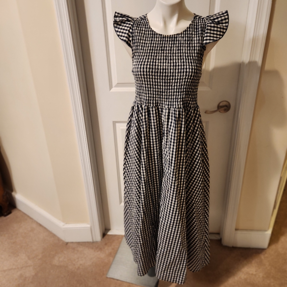Nom Maternity Black and White Gingham Maxi Dress